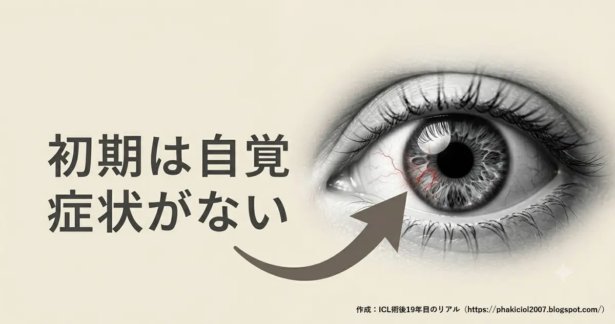 角膜新生血管、初期には自覚症状ゼロ|ICL術後19年目のリアル