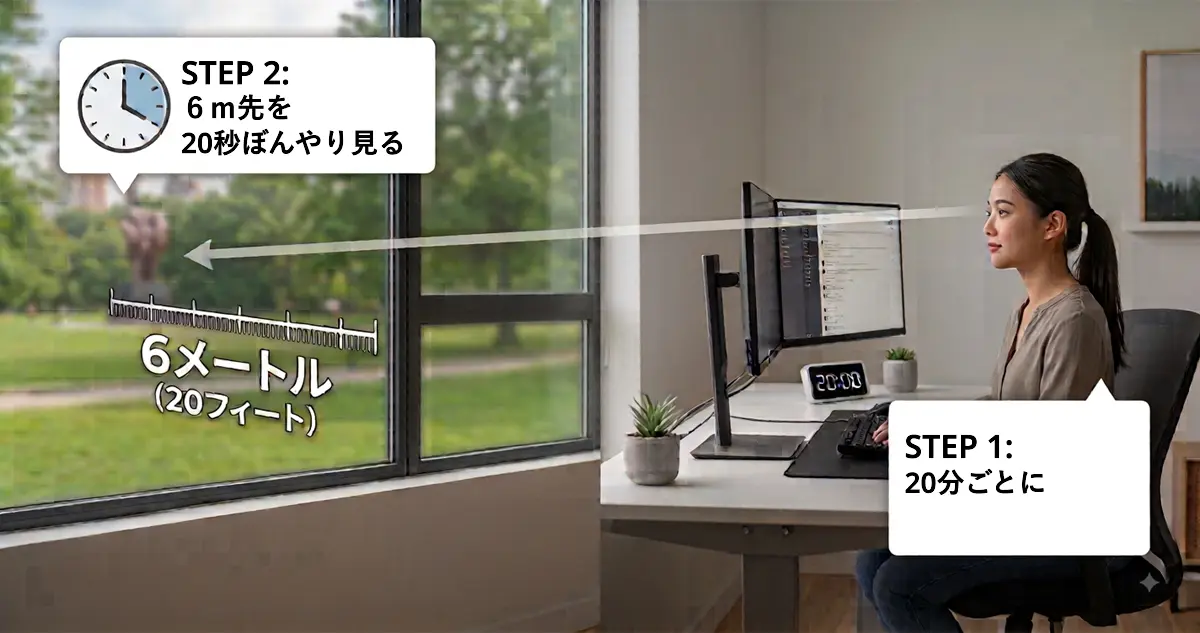 20-20-20ルール図解｜ICL術後19年目のリアル